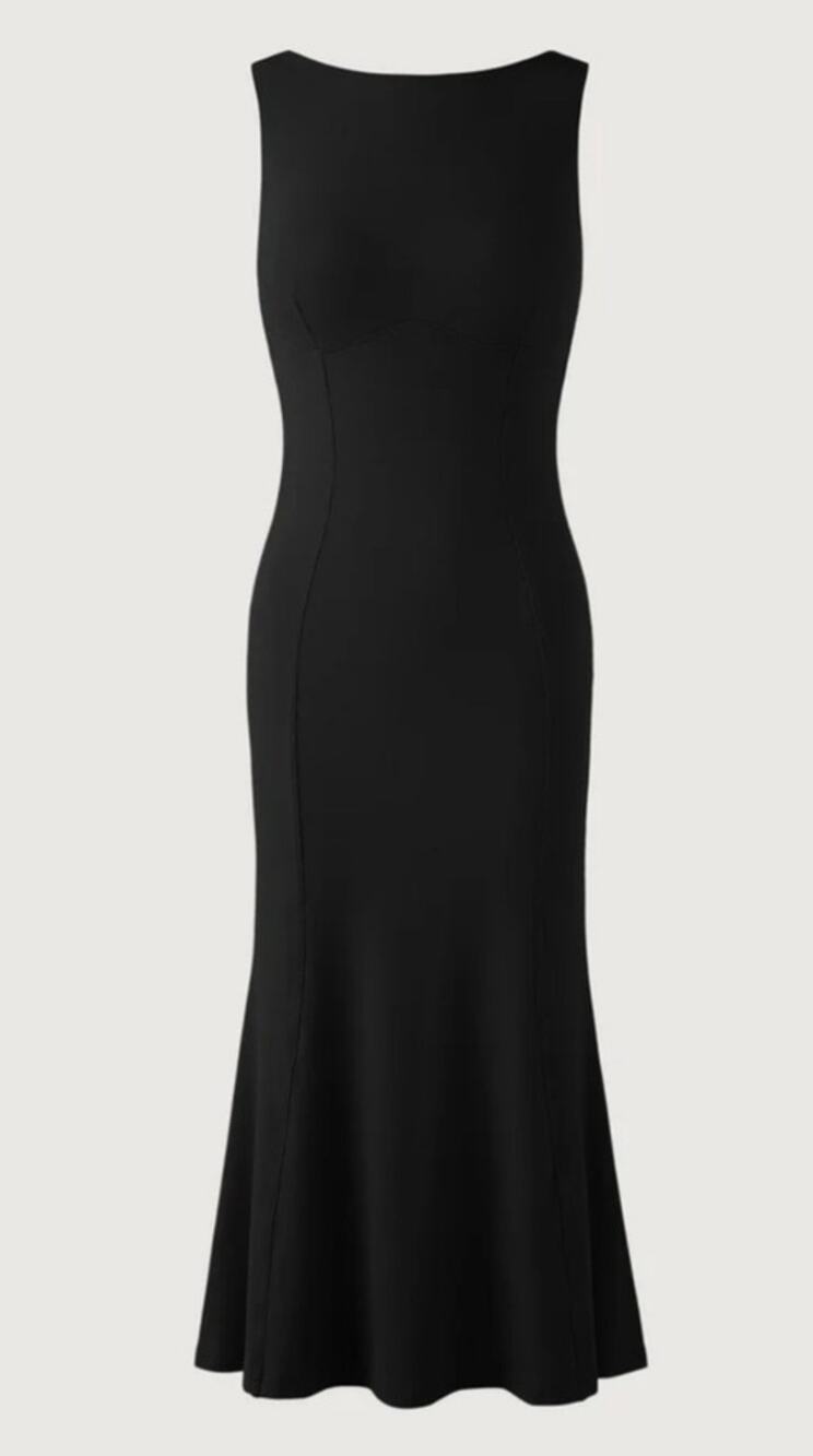 OGL Move Plantive™ Bustier Open-Back Brami Mermaid Dress - S - Black